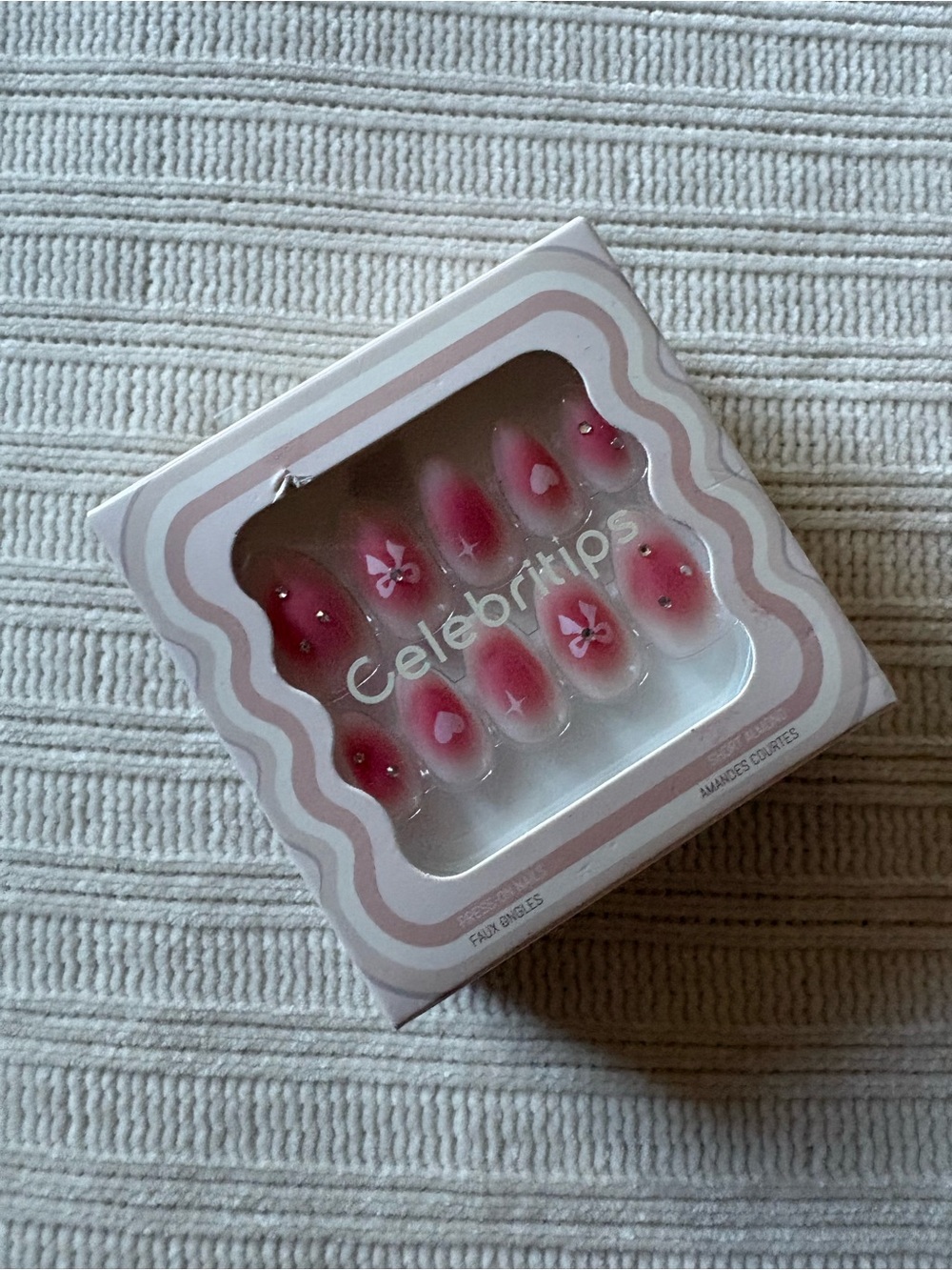Celebritips Pink Floral Press-On Nails